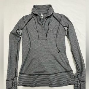 Lululemon Think Fast Pullover Quarter Zip Light Grey Size 8
